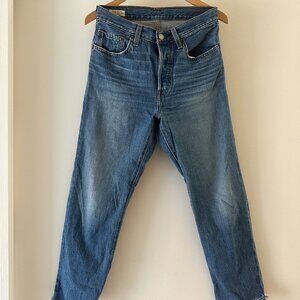 Levi High Rise Button Fly Denim